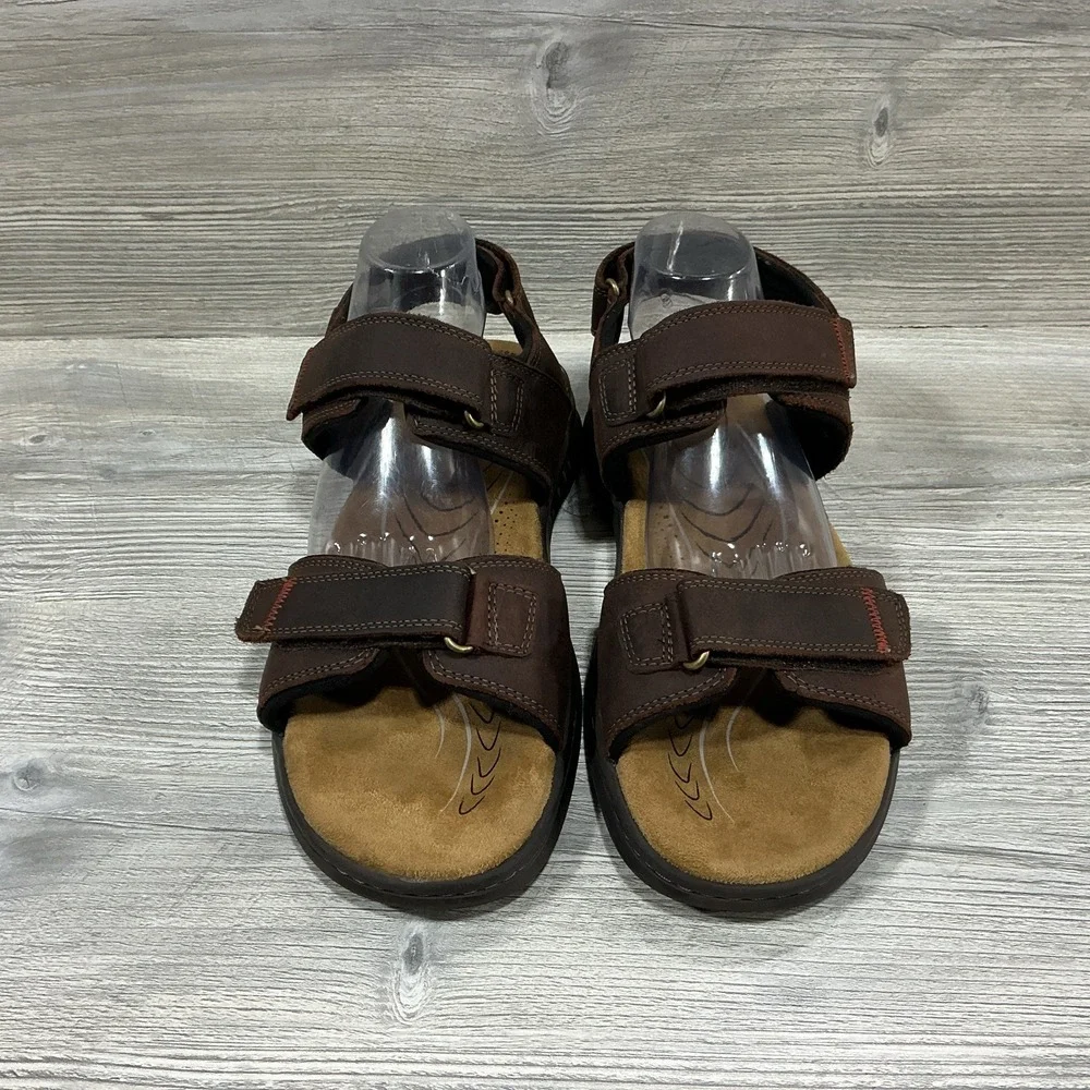 Clarks Collection 261594717110 Men's Size 12 M Leather Hapsford Creek Sandals